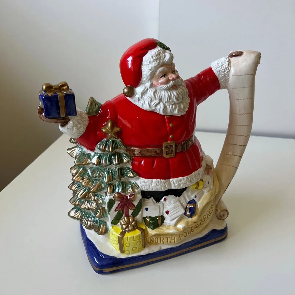 Vintage 1993 Fitz & Floyd OCI North Pole Express Santa Pitcher 5802 Christmas